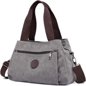 Hobo Handbags Canvas Crossbody Bag for Women Multi Compartment Tote Purse Bags