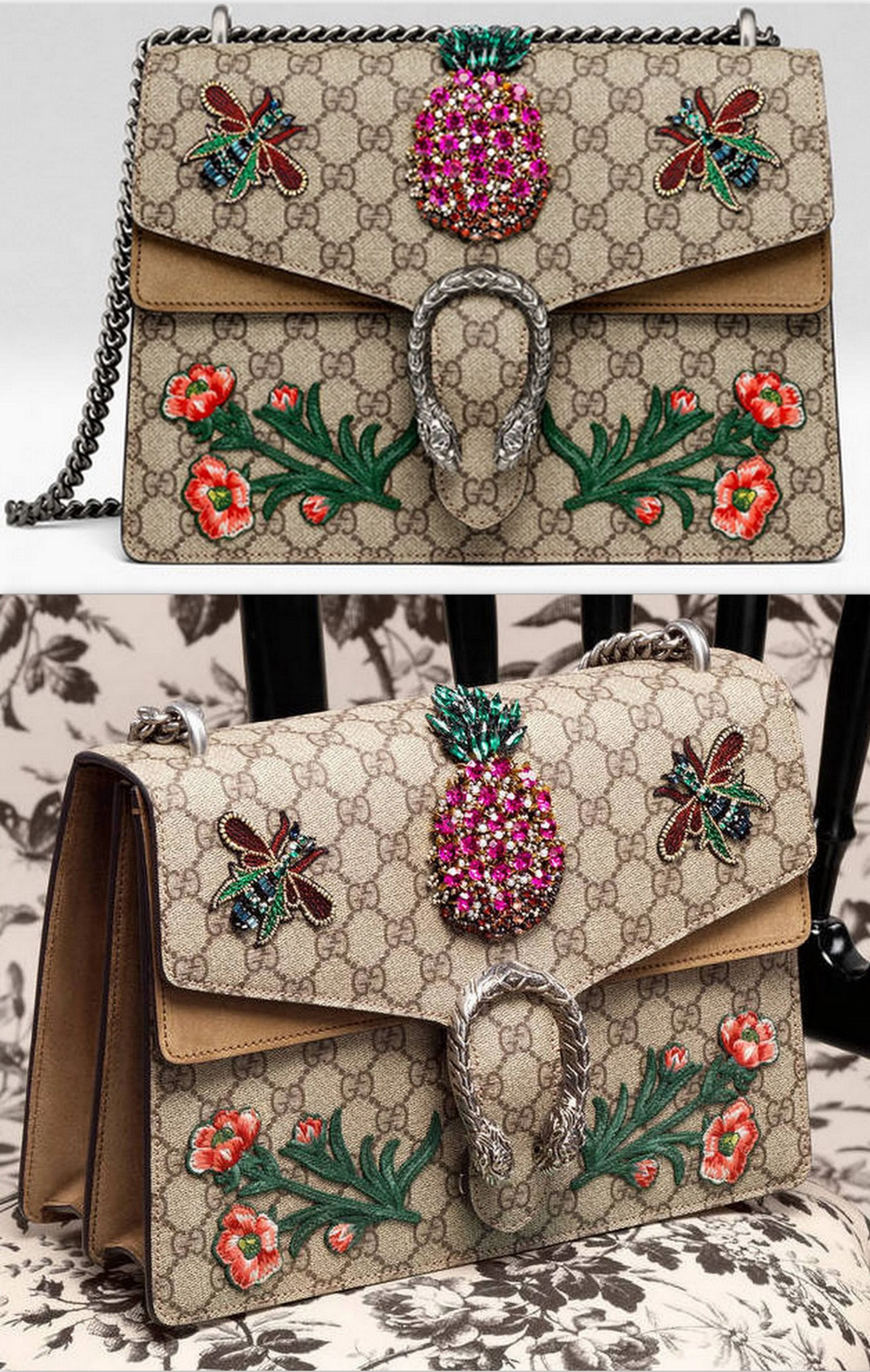 Hong Kong Dionysus Embroidered Shoulder Bag