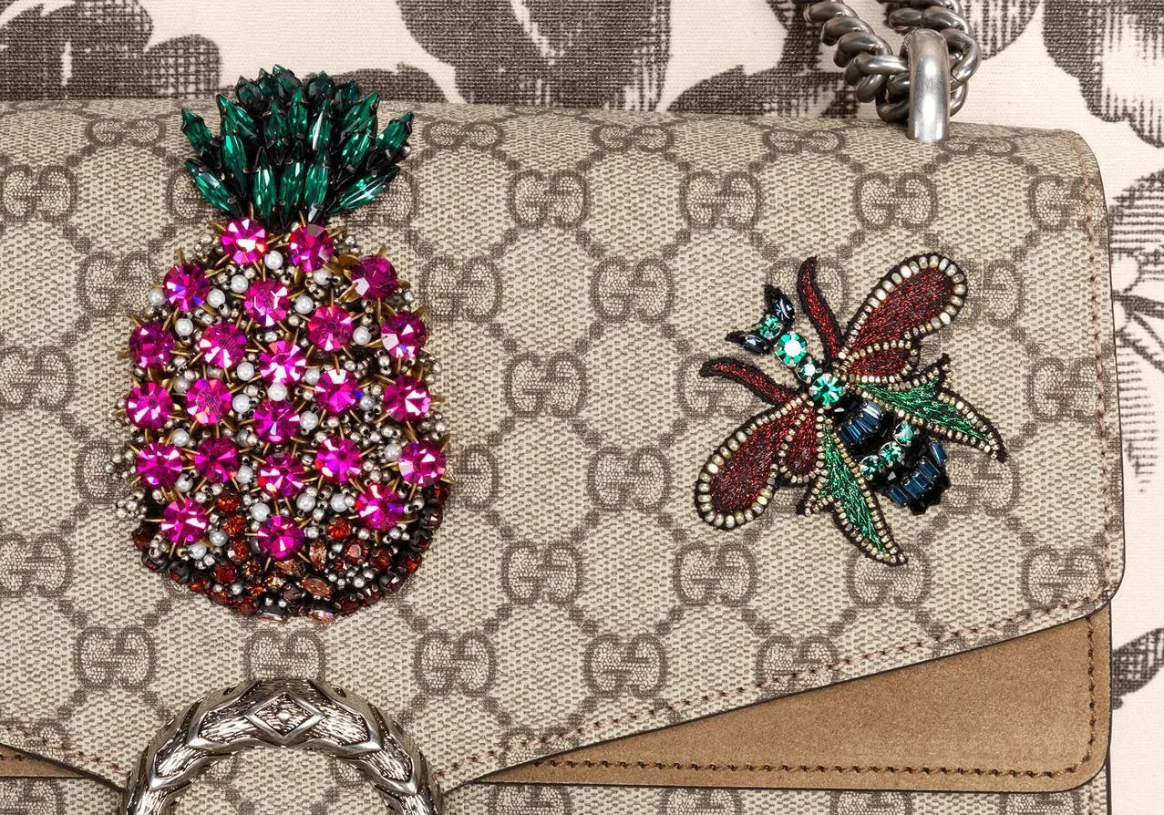 Hong Kong Dionysus Embroidered Shoulder Bag