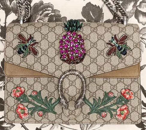 Hong Kong Dionysus Embroidered Shoulder Bag