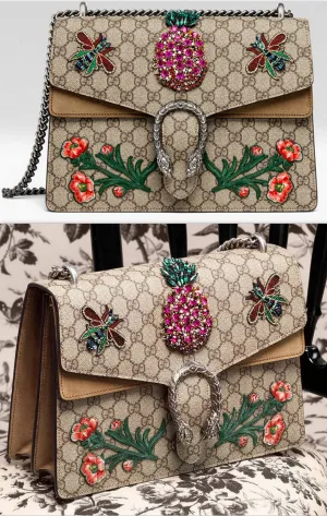 Hong Kong Dionysus Embroidered Shoulder Bag