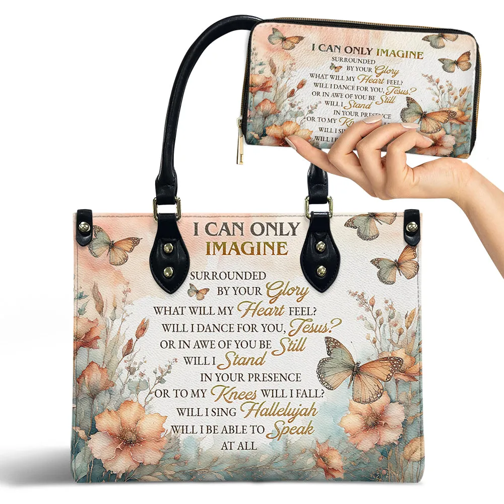 I Can Only Imagine Floral Leather Bag