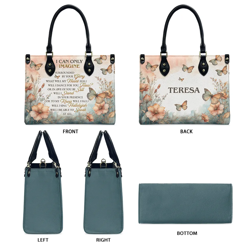 I Can Only Imagine Floral Leather Bag