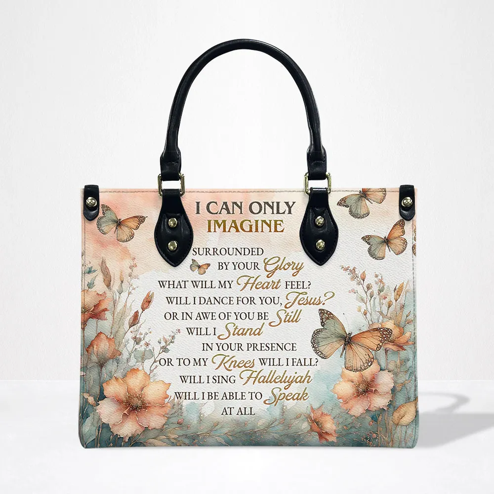 I Can Only Imagine Floral Leather Bag