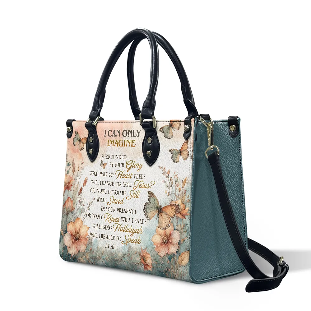 I Can Only Imagine Floral Leather Bag