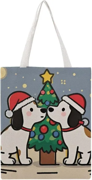 Intimate Puppy Handbags Portable Shoulder Bag Canvas Tote Bag Unisex for Work Hiking Gym Gift