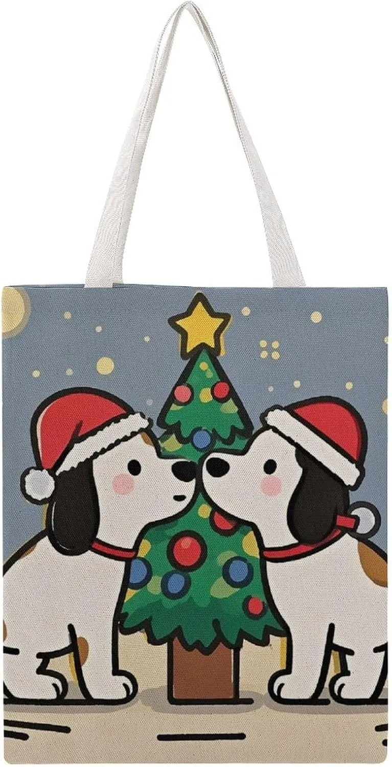 Intimate Puppy Handbags Portable Shoulder Bag Canvas Tote Bag Unisex for Work Hiking Gym Gift