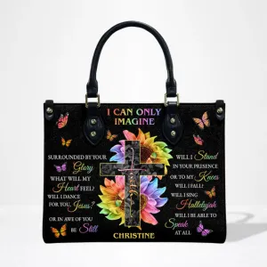 Jesus I Can Only Imagine Leather Bag