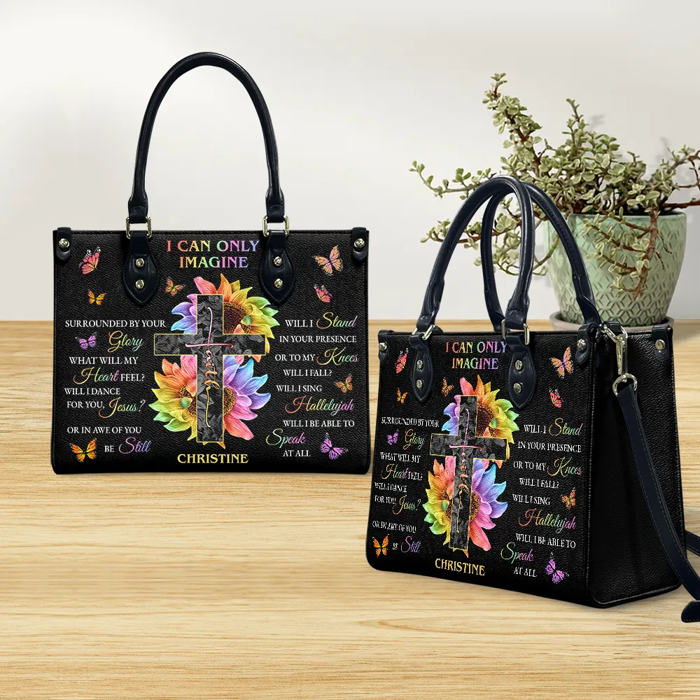 Jesus I Can Only Imagine Leather Bag