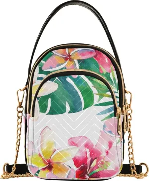 Joko lvery Green Floral Tropical Cross Body Purse Shoulder Bag Chain Handbag Crossbody Bags for Gifts Women Work