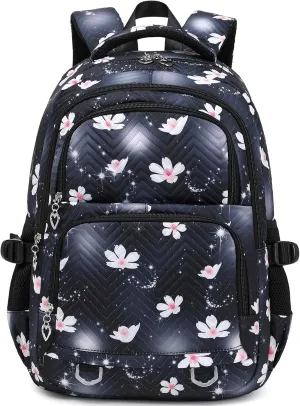 Joyfulife Lightweight Water Resistant Daisy Backpack Kids Backpack for Girls - School Bags for Middle Students - Book Bag for Elementary Primary School