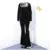 Jumpsuit Collar Gown Black Jumpsuits Christmas Piece Energy-efficient Women Velvet Flash sale Square Evening For Party Long Sleeve Full Beaded One Length