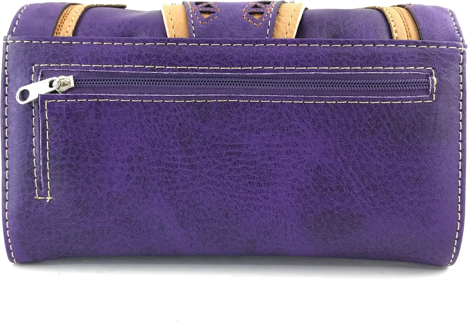 Justin West Concealed Carry Western Flower Buckle Embroidered Studded Messenger