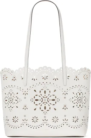 kate spade new york Do It All Spade Flower Perforated Fine Grain Leather Large Tote,