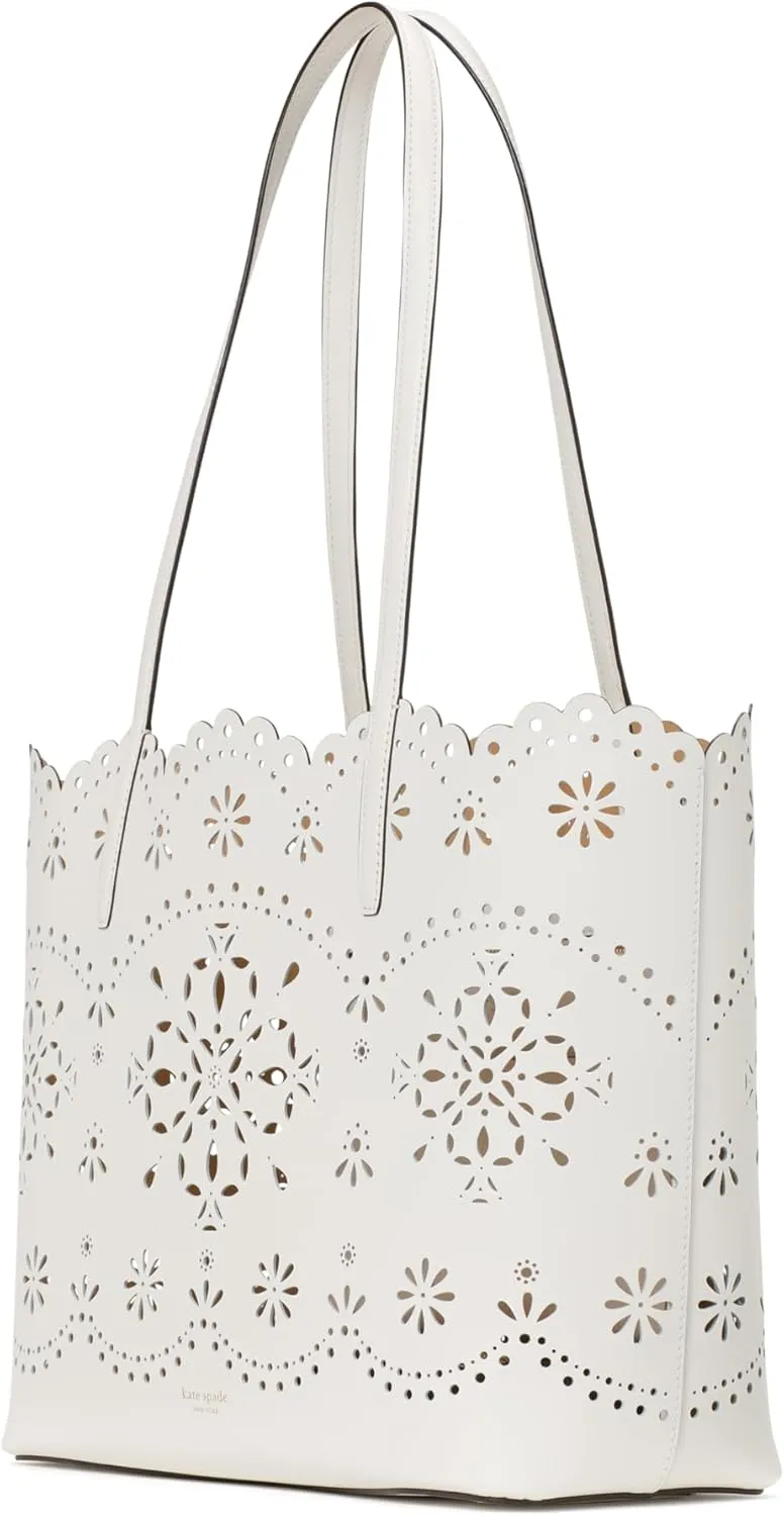 kate spade new york Do It All Spade Flower Perforated Fine Grain Leather Large Tote,