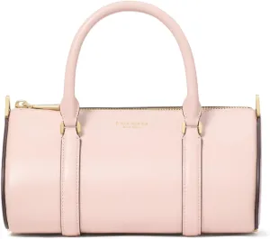 kate spade new york Spade ICON FINE Grain Leather Small Barrel Bag, Rose Smoke