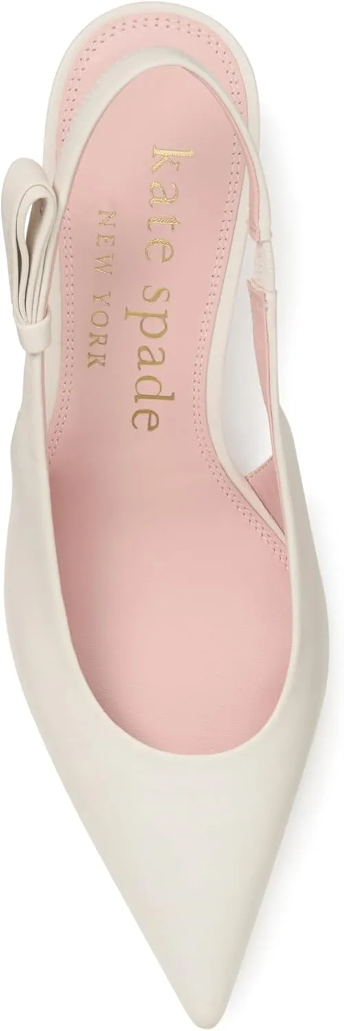 kate spade new york Women's Riley Slingback Smooth Leather Kitten Heel