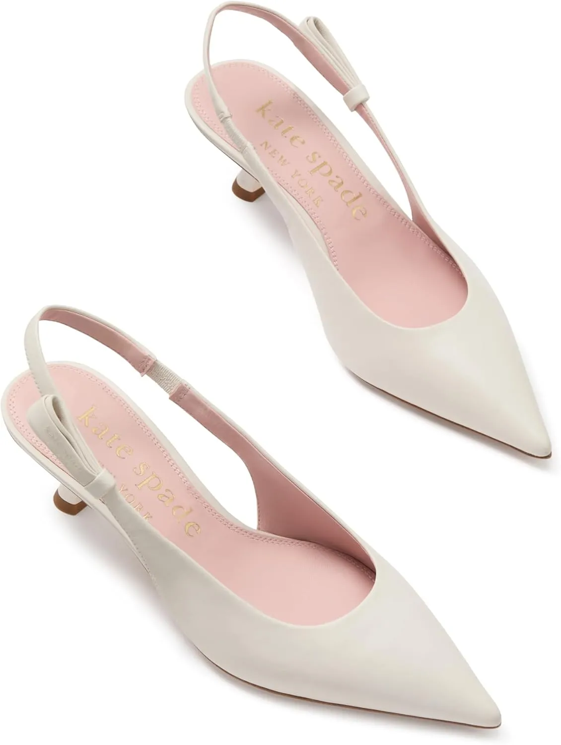 kate spade new york Women's Riley Slingback Smooth Leather Kitten Heel