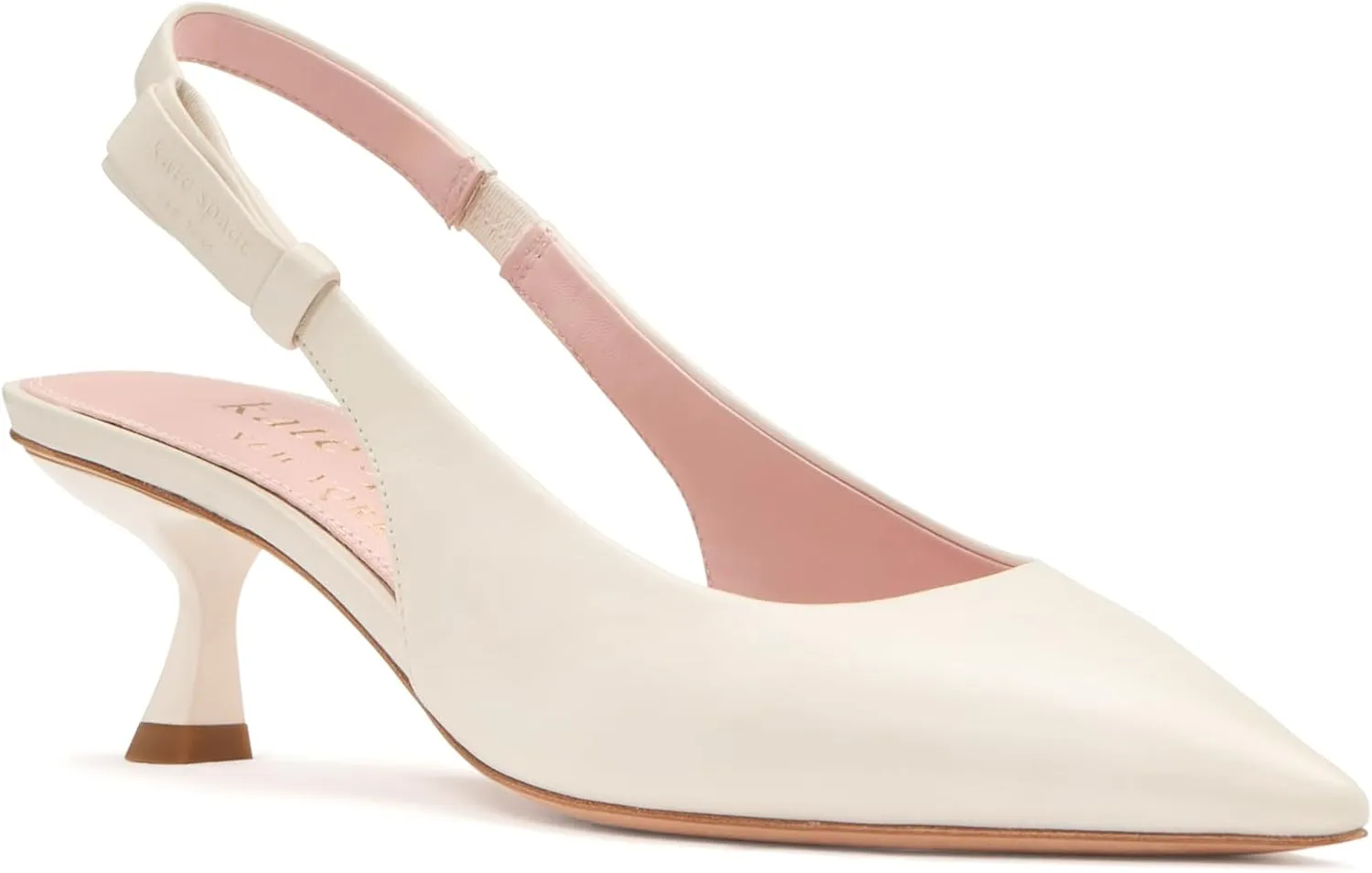 kate spade new york Women's Riley Slingback Smooth Leather Kitten Heel