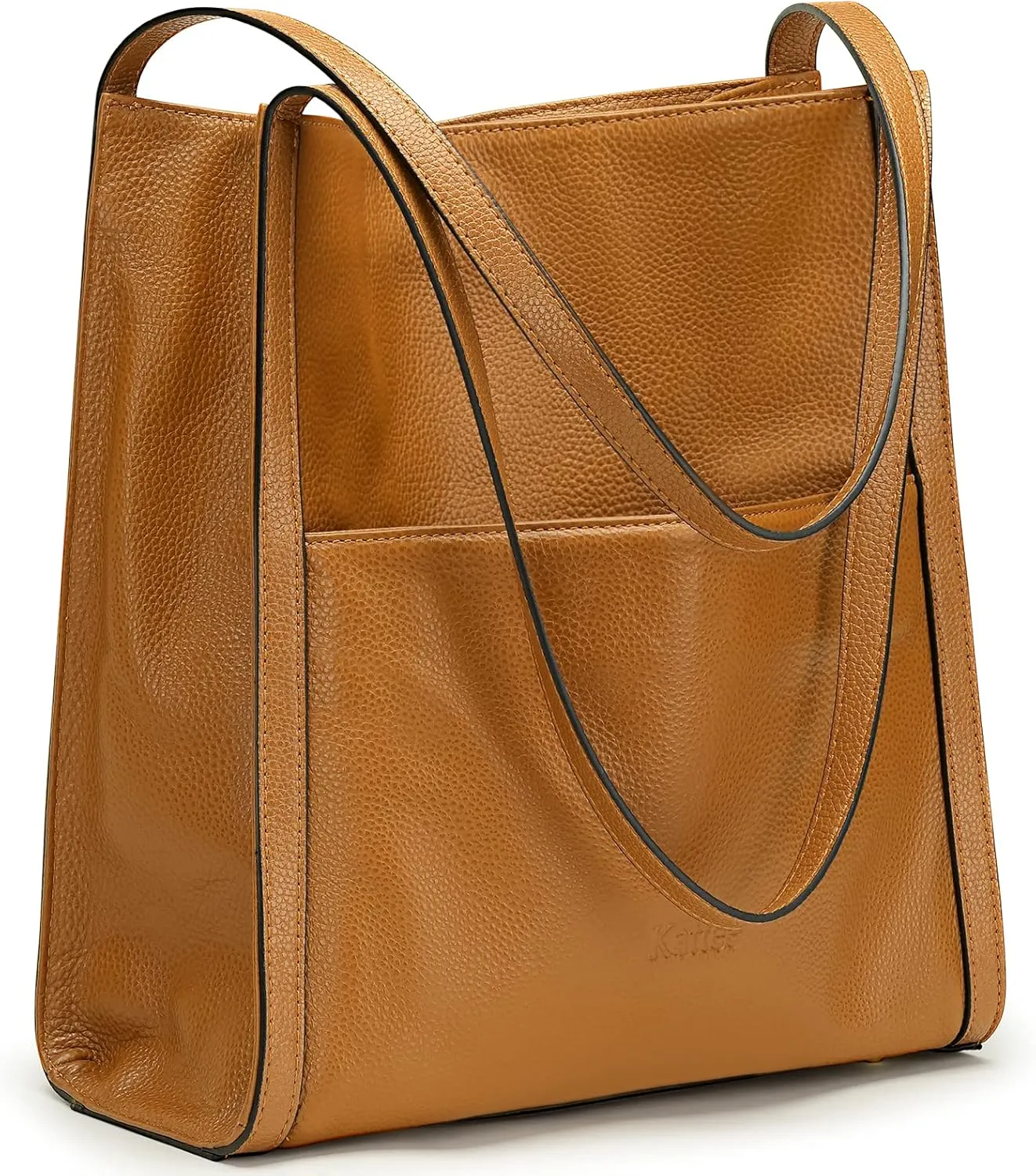 Kattee Leather Tote Shoulder Bag for Women, Leather Purse and Handbags Medium Size