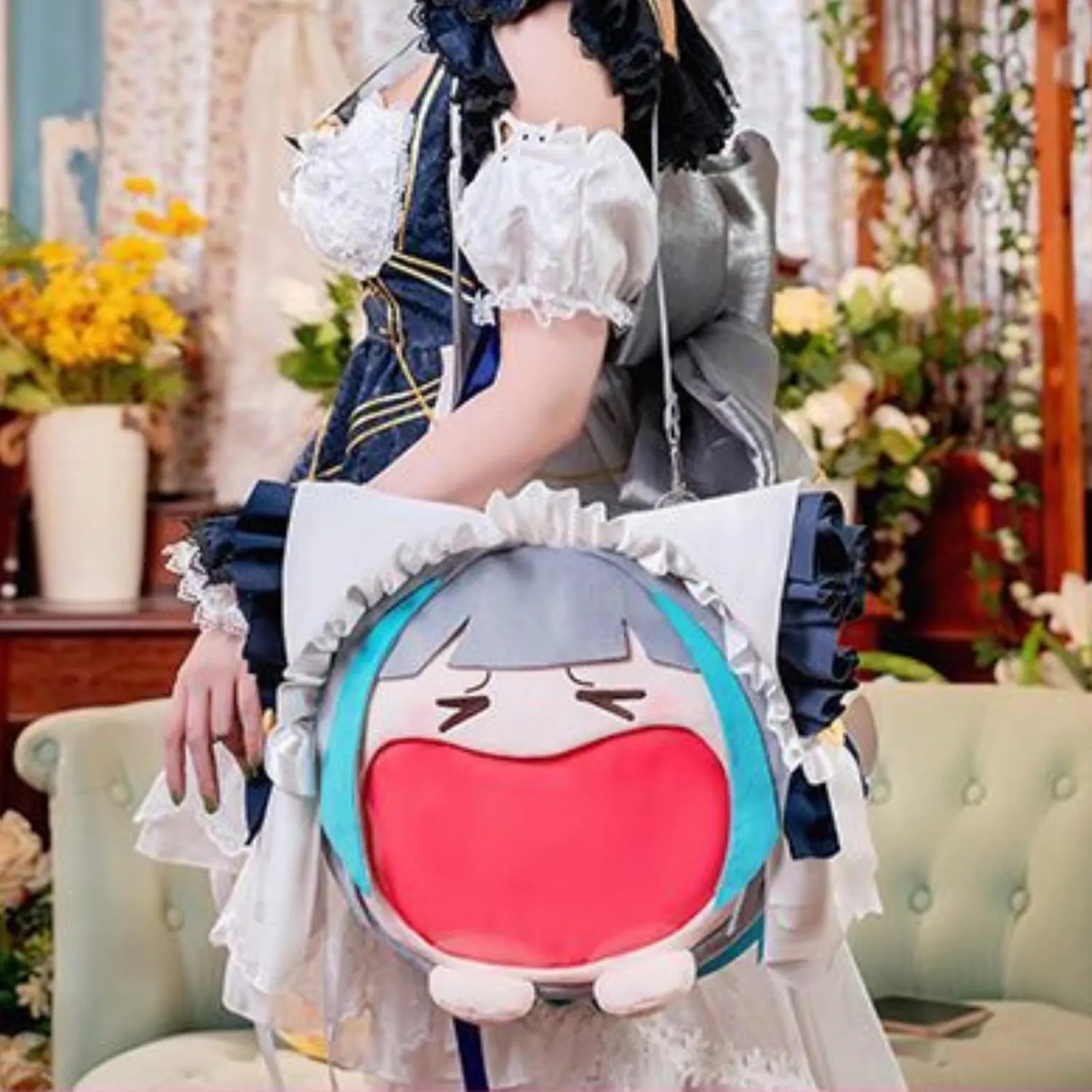 Kawaii Backpack with Kawaii Pin and Accessories, Comic-Con y2k Shoulder Bag Daypack cute Backpack Grunge Itabag Purse (Cute maid)