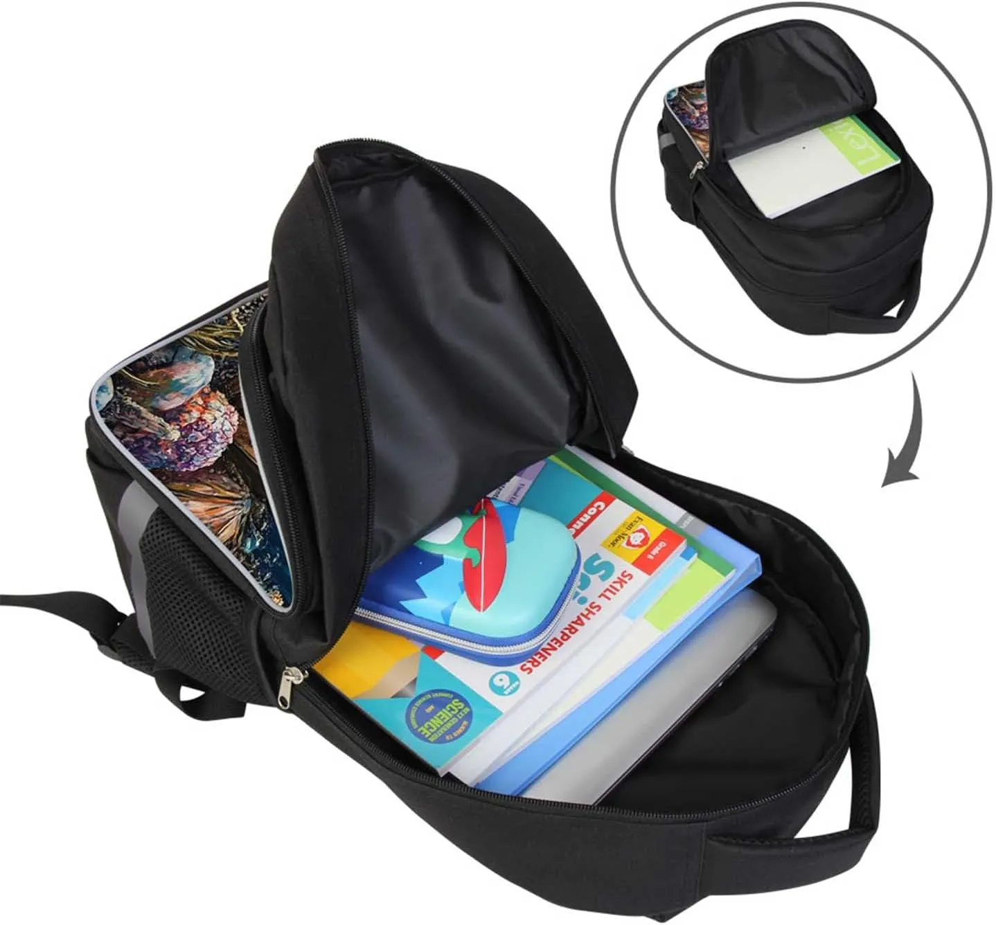 Kids Backpack for Boys, Children Teens Back Pack for Elementary Primary, School Bag with Ocean Crabs Pattern, Durable and Spacious Bookbag, Perfect for Travel and Everyday Use