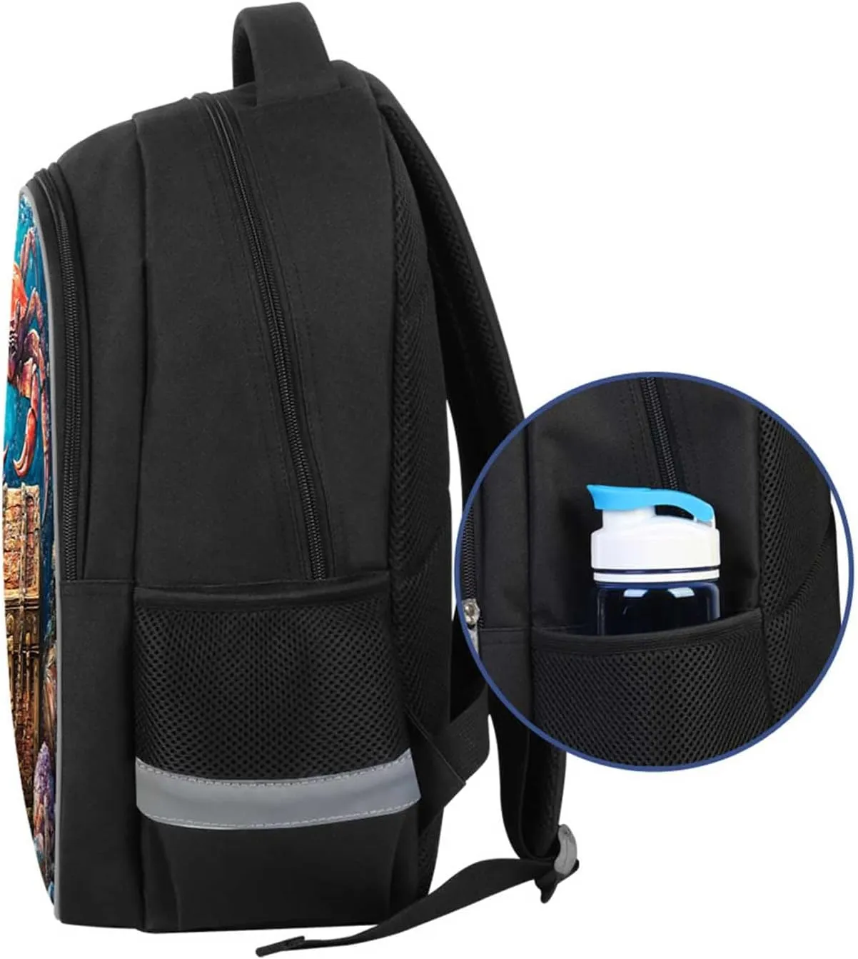 Kids Backpack for Boys, Children Teens Back Pack for Elementary Primary, School Bag with Ocean Crabs Pattern, Durable and Spacious Bookbag, Perfect for Travel and Everyday Use