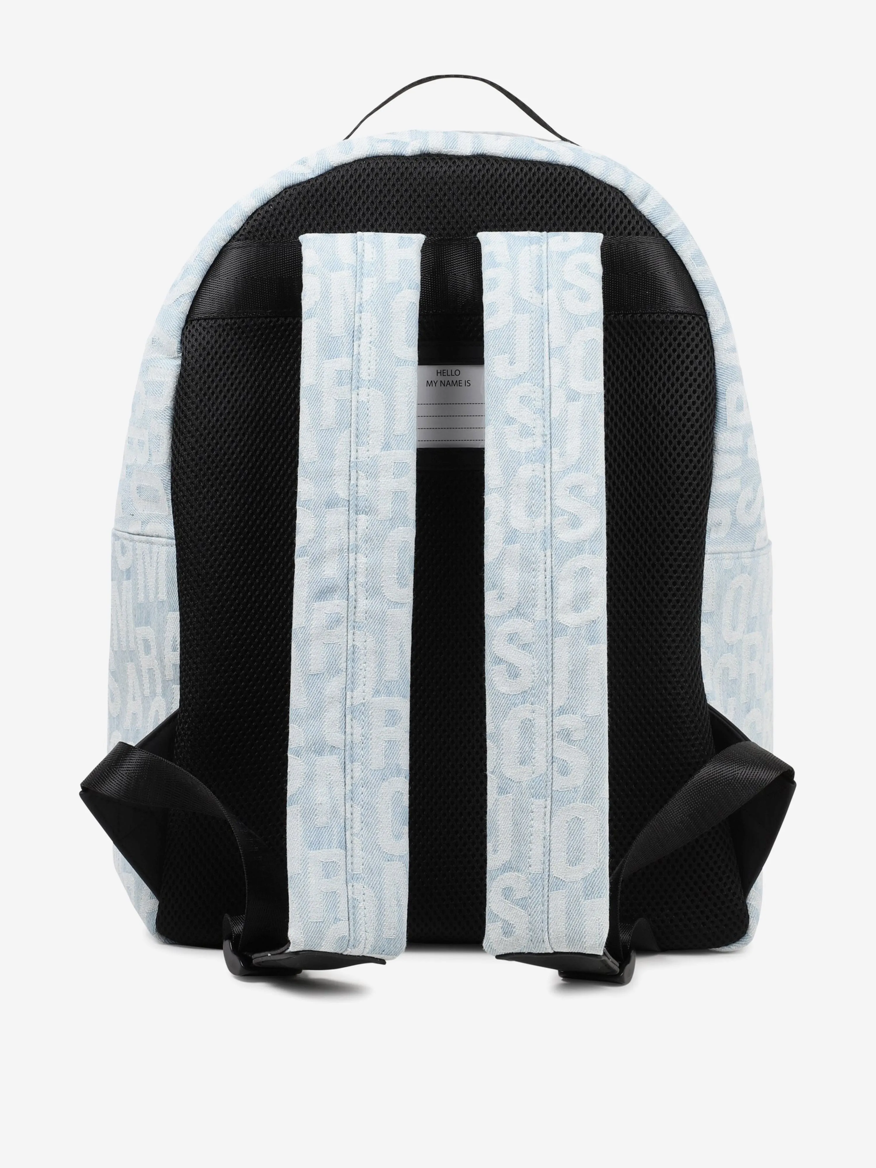 Kids Jacquard Monogram Denim Backpack in Blue (39cm)