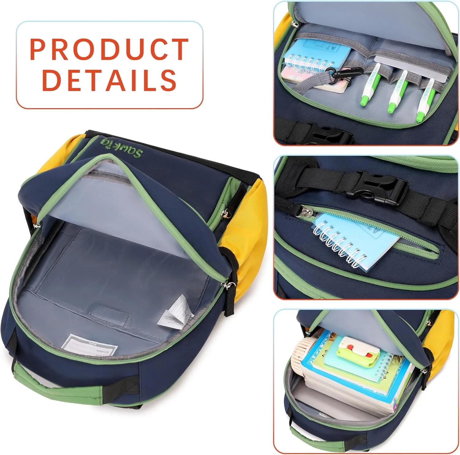 Kindergarten Backpack for Boys Water Resistant Bookbag for School Kids 4-6 (Indigo)