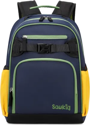Kindergarten Backpack for Boys Water Resistant Bookbag for School Kids 4-6 (Indigo)