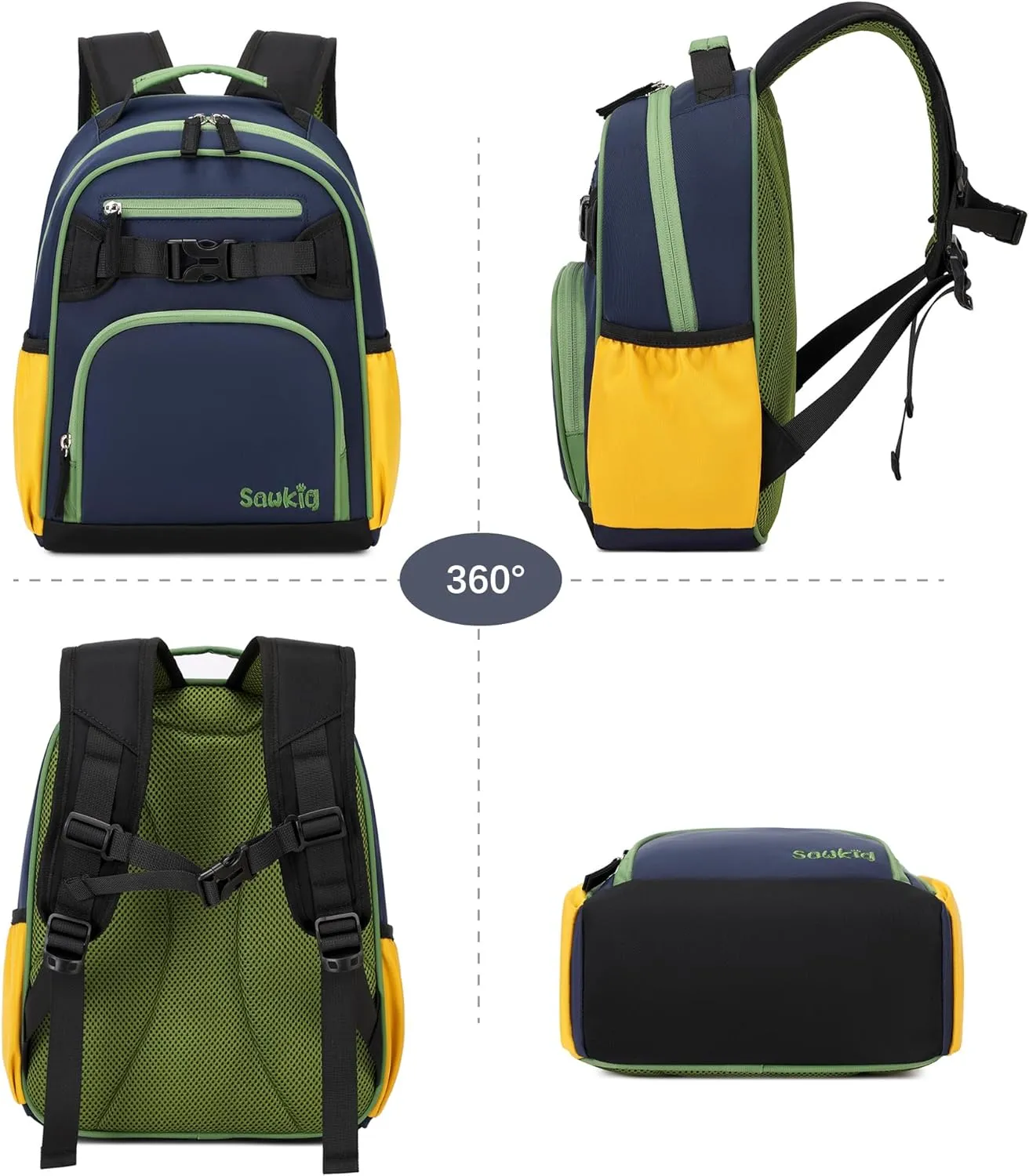 Kindergarten Backpack for Boys Water Resistant Bookbag for School Kids 4-6 (Indigo)
