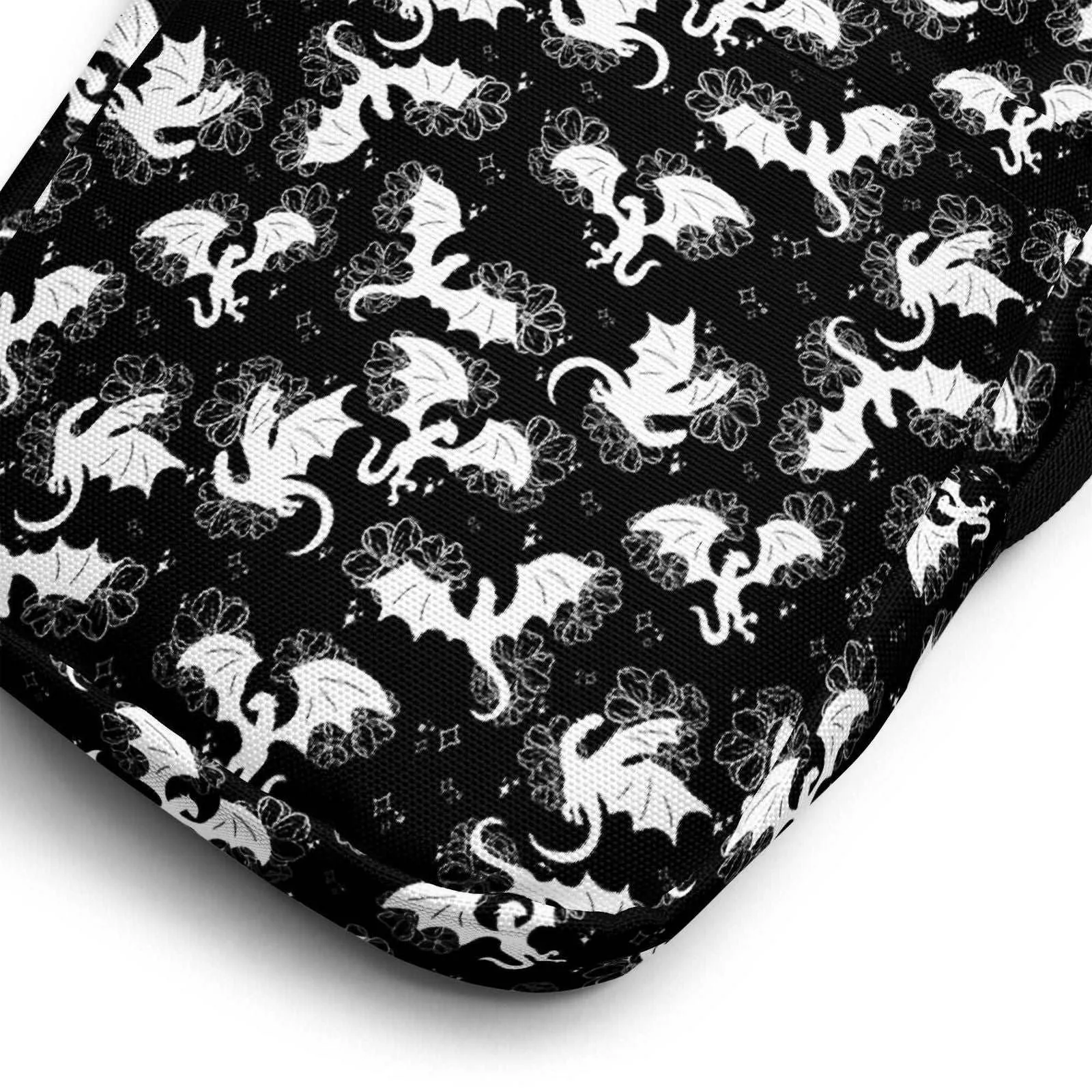 Kindle Crossbody Bag | Floral Dragons | Fantasy Bookish Merch