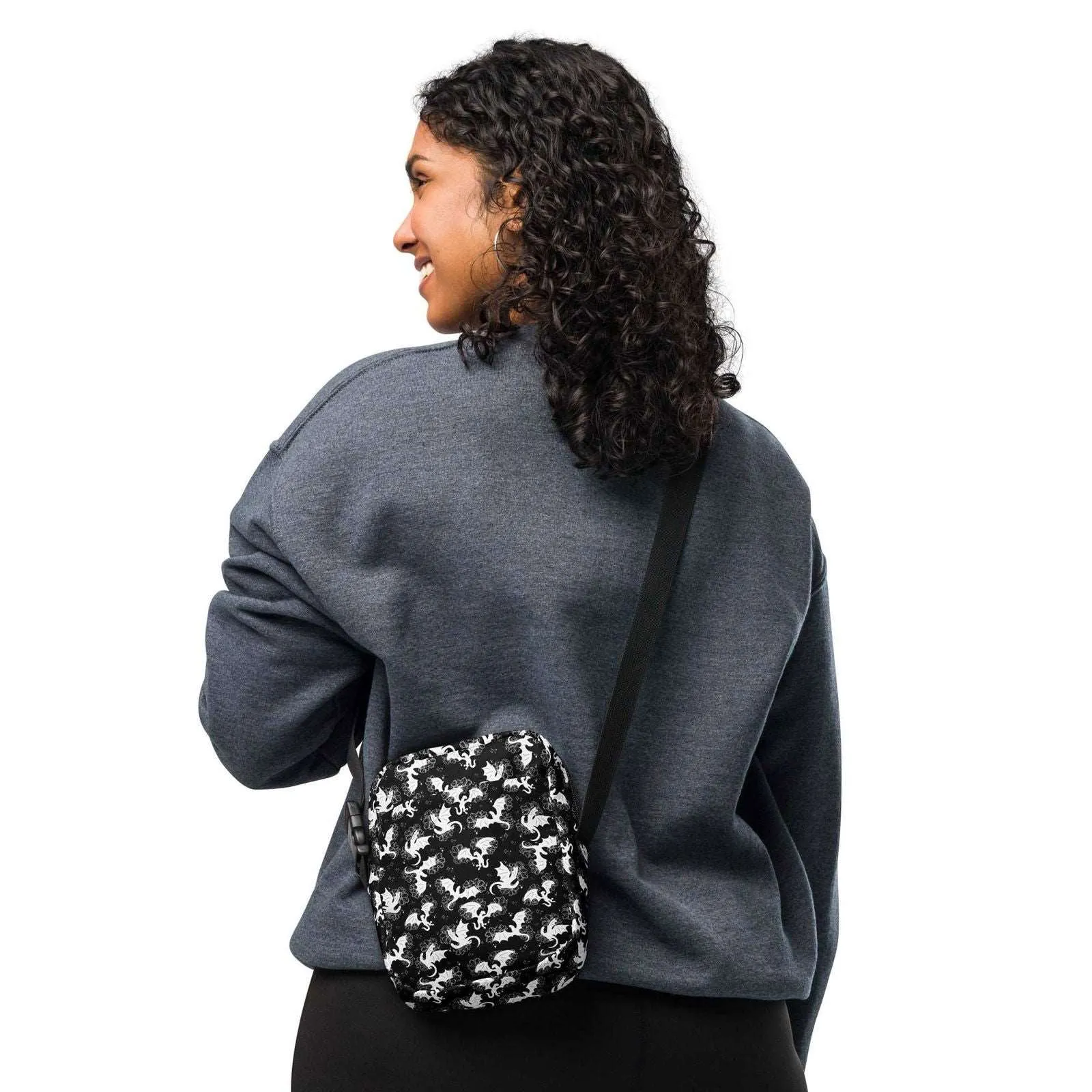 Kindle Crossbody Bag | Floral Dragons | Fantasy Bookish Merch