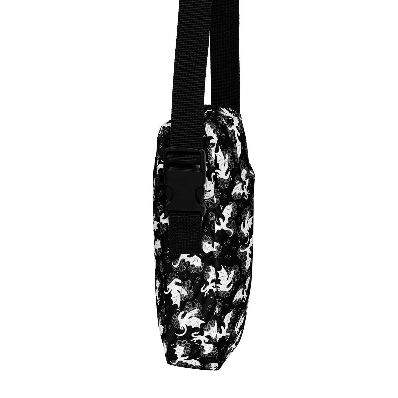 Kindle Crossbody Bag | Floral Dragons | Fantasy Bookish Merch