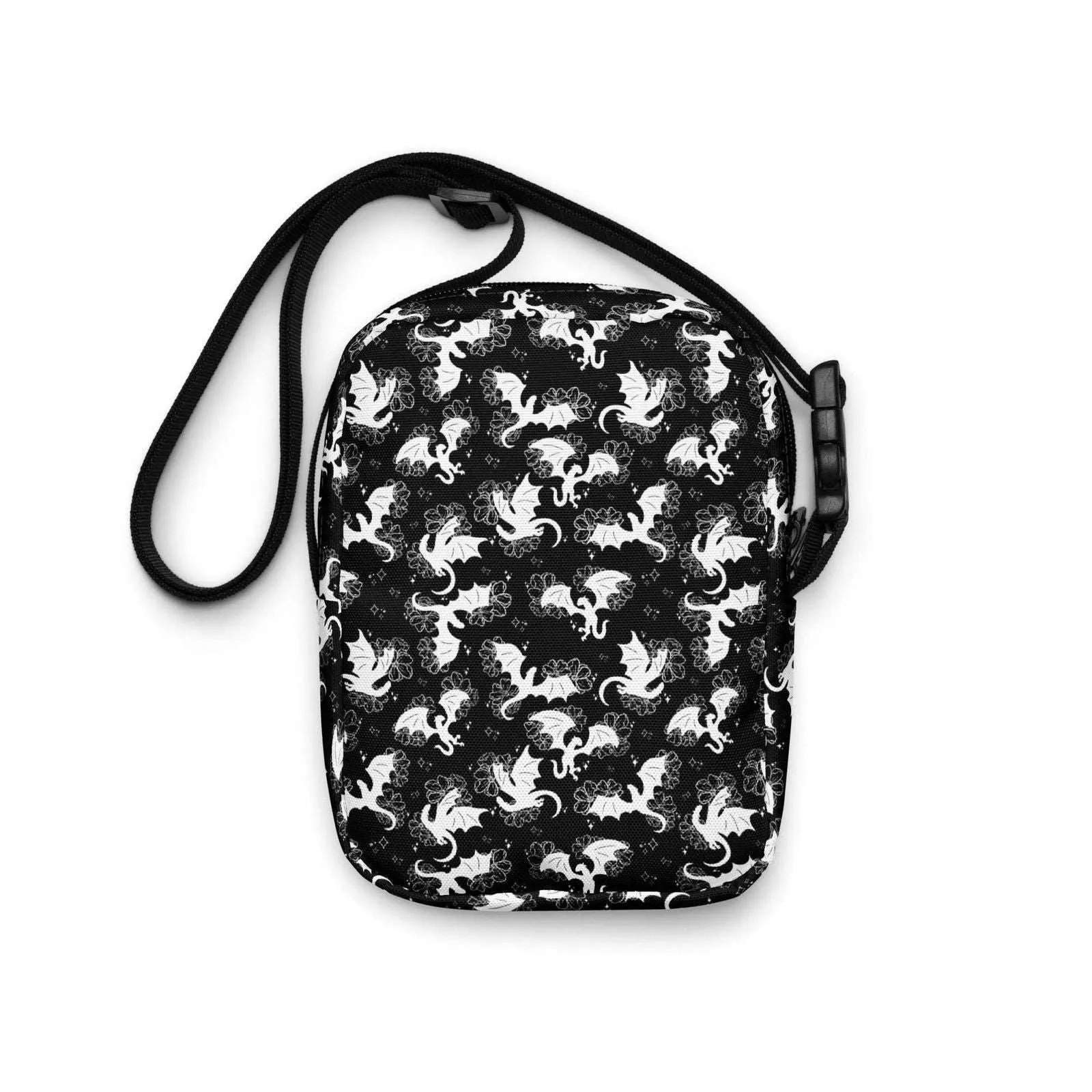 Kindle Crossbody Bag | Floral Dragons | Fantasy Bookish Merch
