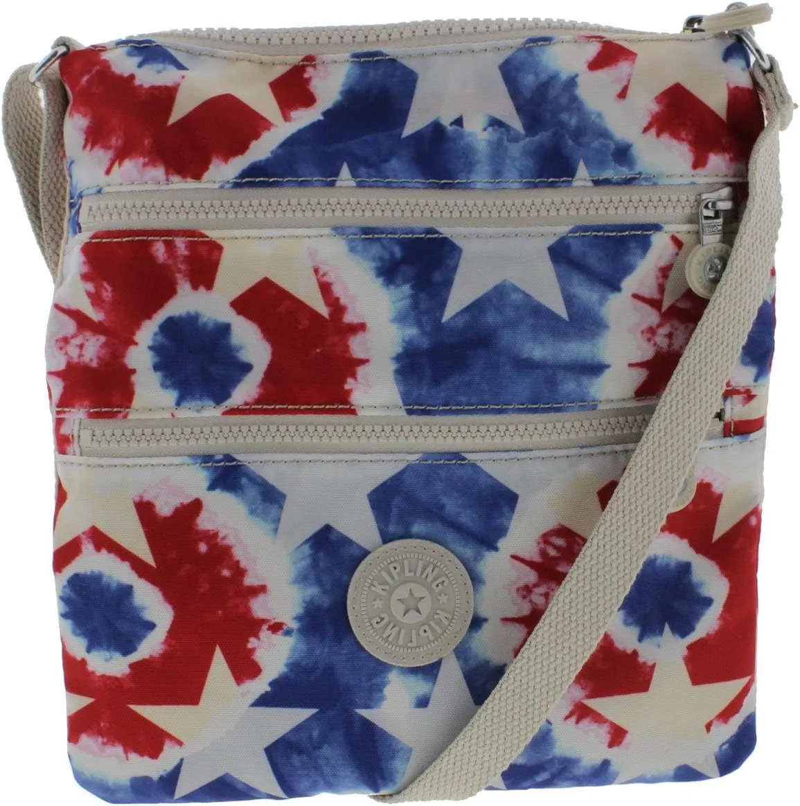 Kipling Womens Keiko Floral Print Crossbody North South Handbag Multi Small