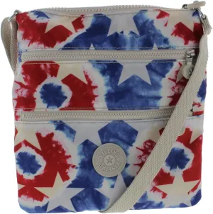 Kipling Womens Keiko Floral Print Crossbody North South Handbag Multi Small