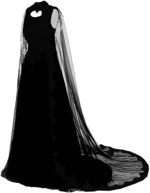 Kivary Gold Lace Vintage Long Prom Evening Dresses Wedding Gowns with Cape