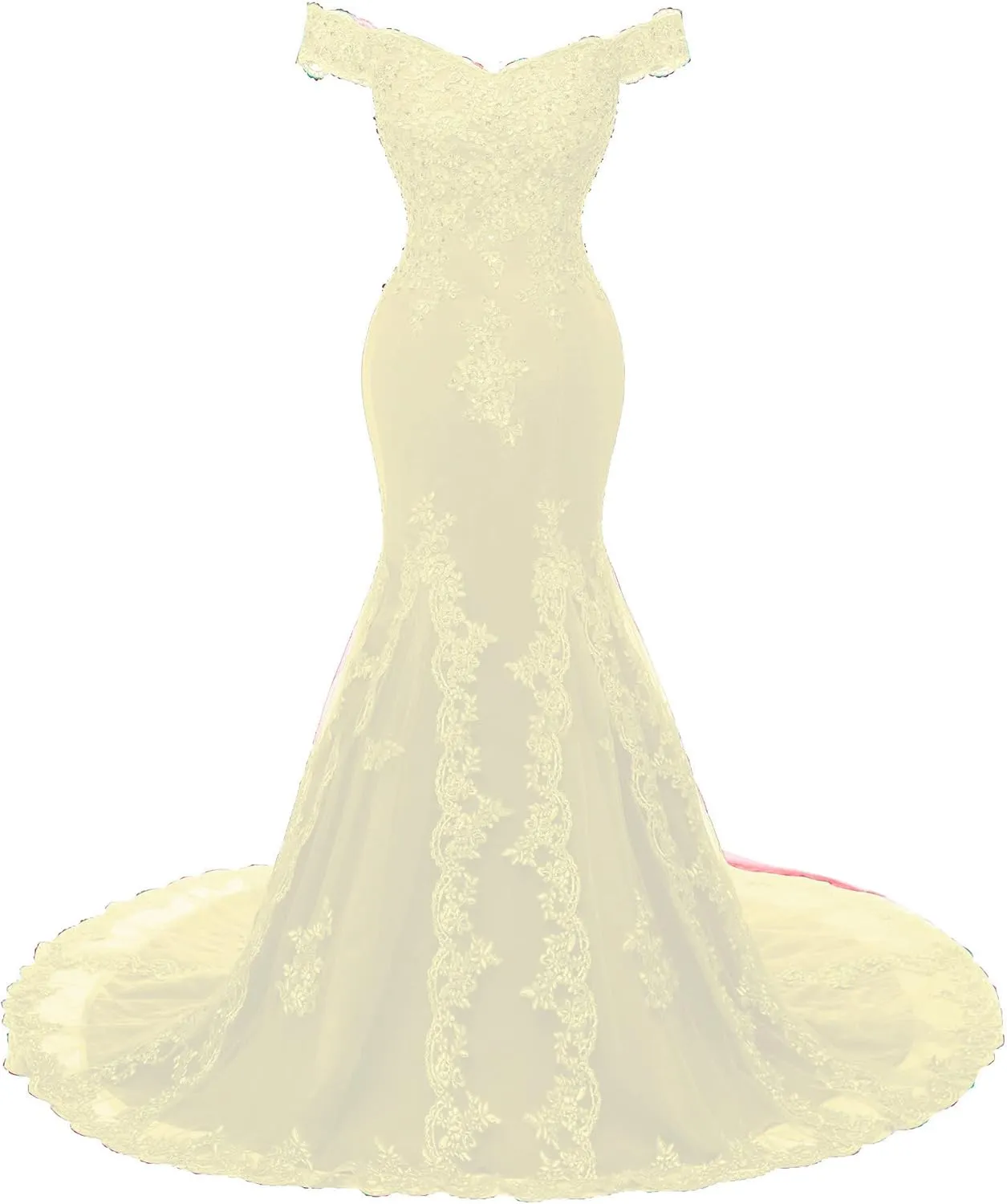 Kivary Off Shoulder Mermaid Long Lace Beaded Prom Dress Corset Evening Gowns