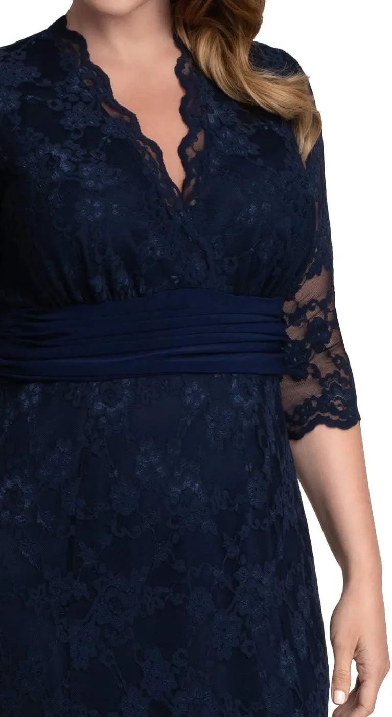 Kiyonna Women's Plus Size Screen Siren Lace Evening Gown
