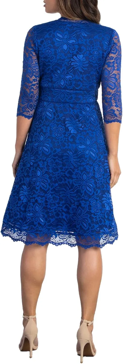 Kiyonna Women's Plus Size Special Occasion Mademoiselle Lace Cocktail Dress