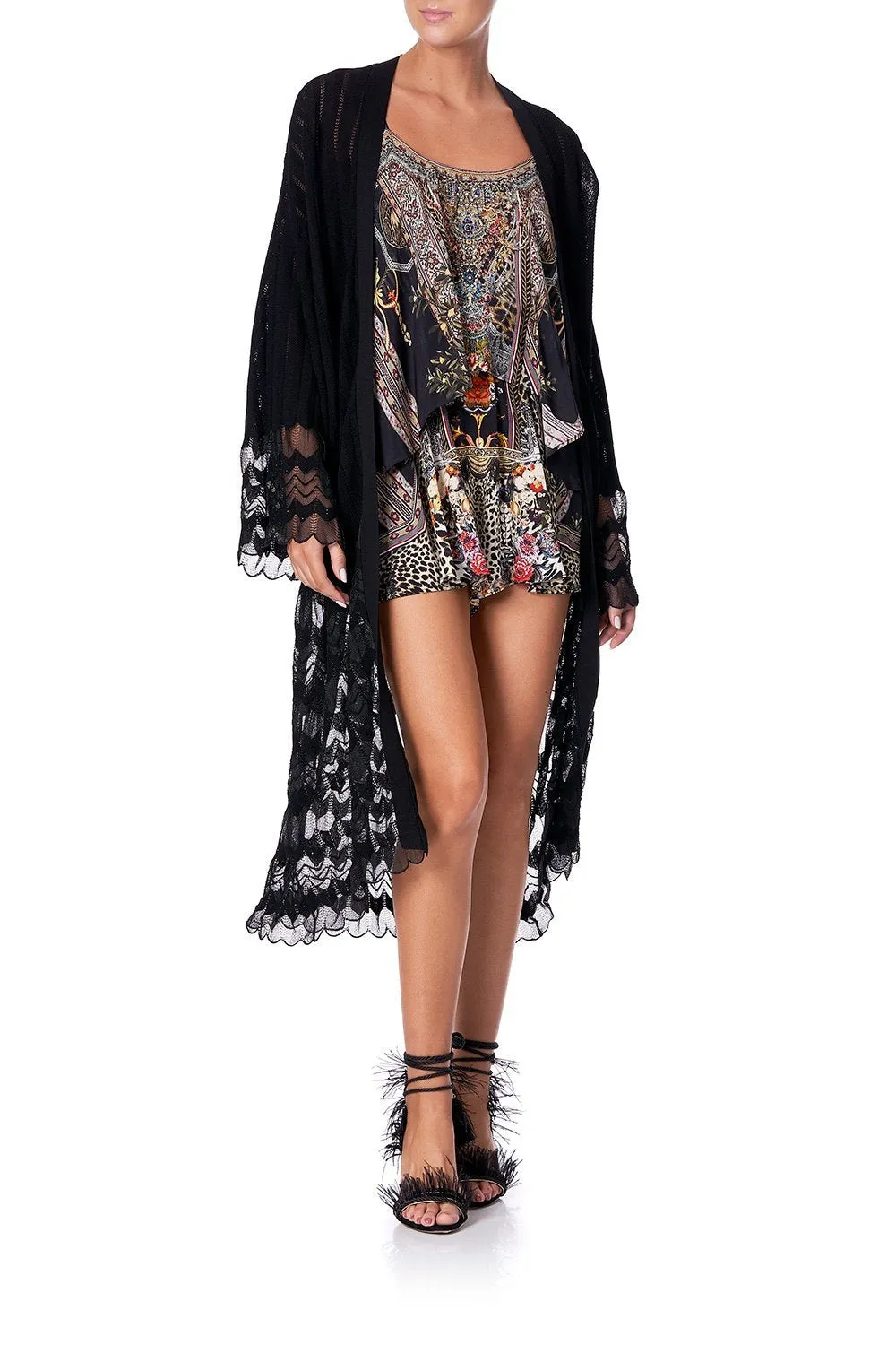 KNITTED LACE CARDIGAN MARAIS AT MIDNIGHT