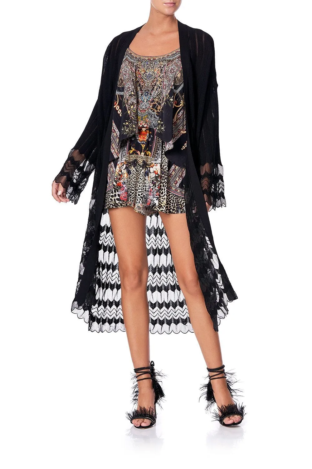 KNITTED LACE CARDIGAN MARAIS AT MIDNIGHT