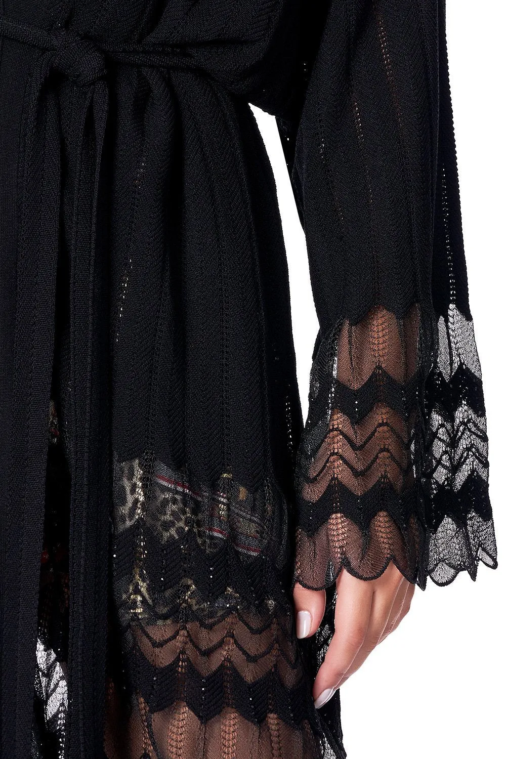KNITTED LACE CARDIGAN MARAIS AT MIDNIGHT