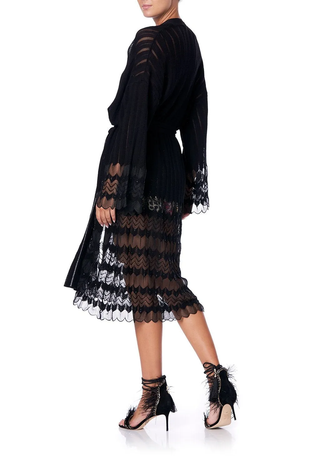 KNITTED LACE CARDIGAN MARAIS AT MIDNIGHT