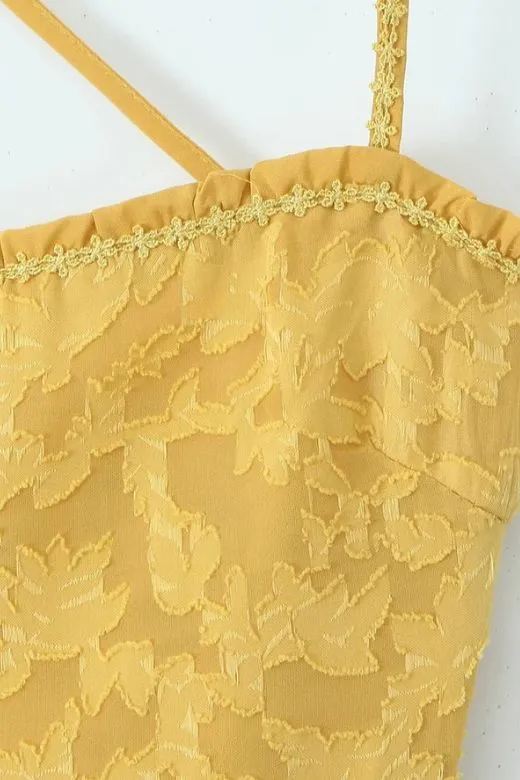 Kora Bodycon Maxi Dress - Lemon Yellow