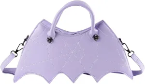 KUANG! Women Novelty Bat Spider Web Devil Tote Shoulder Bag Fashion Halloween Treat or Trick Handbags for Girls