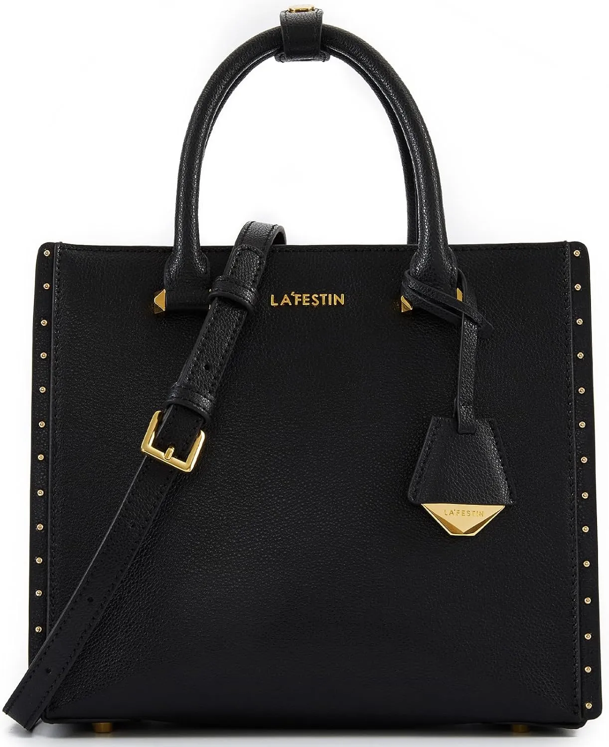 LA FESTIN Designer Leather Handbag for Women - Small Crossbody Purse with Top Handle and Adjustable Strap