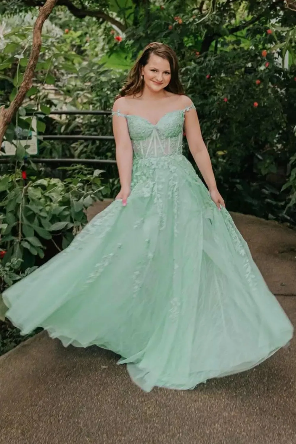 Lace Appliques Prom Dresses for Women Tulle Wedding Dress Long Ball Gown Homecoming Dresses with Split
