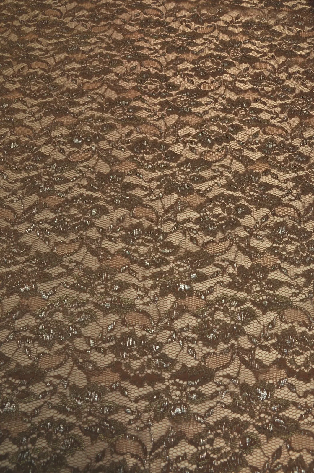 Lace Floral Brown Metallic